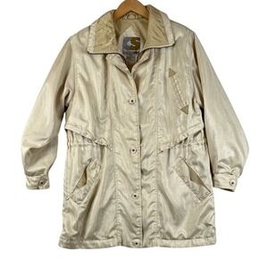 VTG CS Current Seen Anorak Jacket Lightweight Rain Coat Drawstring Waist Size S‎
